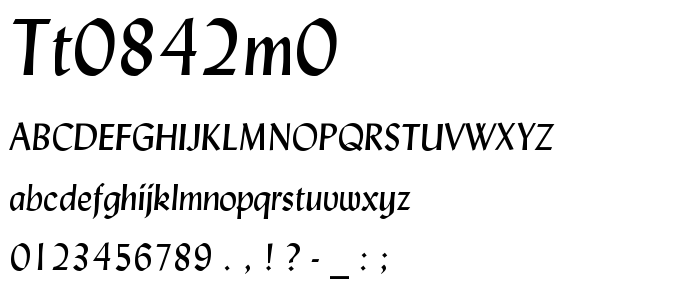 Tt0842m0 font