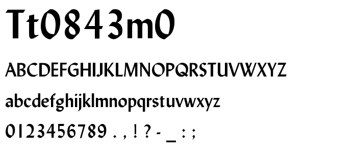 Tt0843m0 font