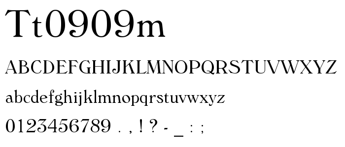 Tt0909m font