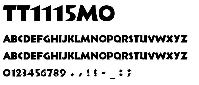 Tt1115m0 font