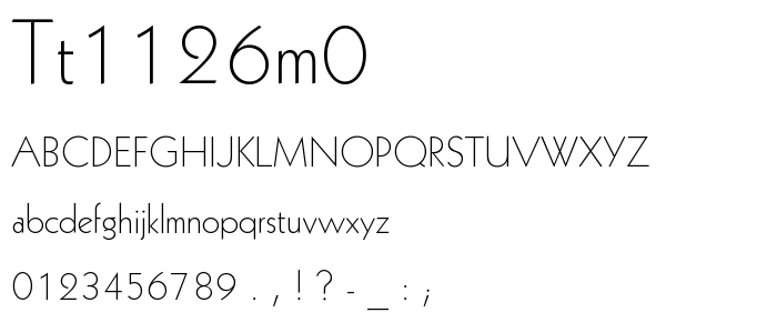 Tt1126m0 font