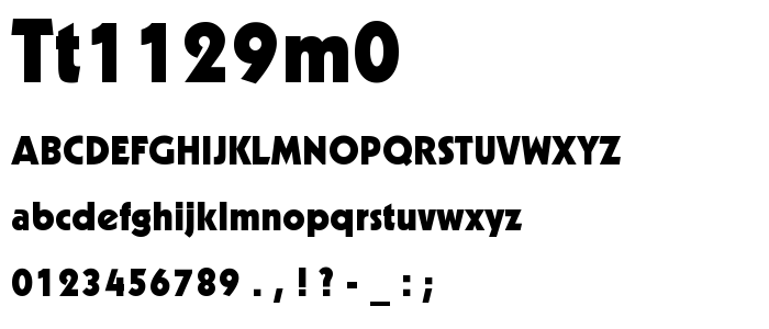 Tt1129m0 font