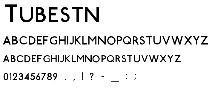 Tubestn font