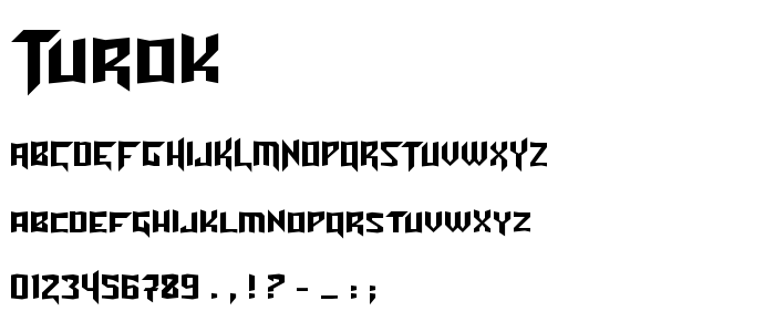 Turok font