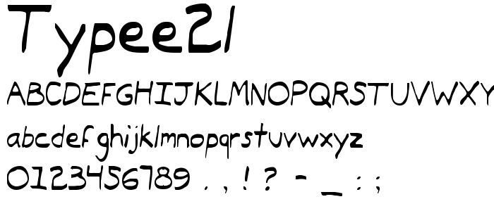 Typee2l font