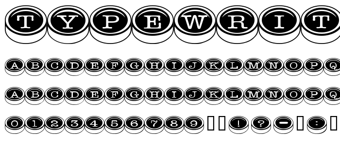 Typewriterkeys font