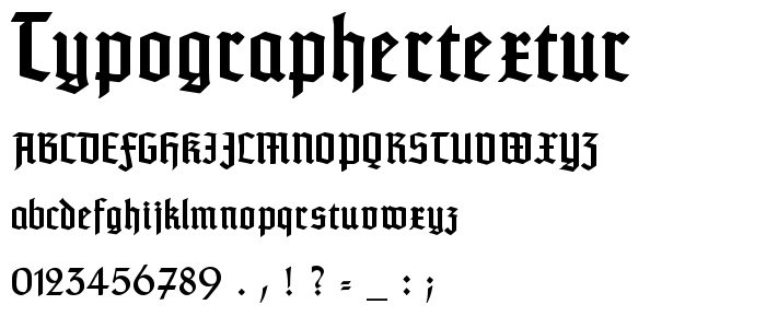 Typographertextur font