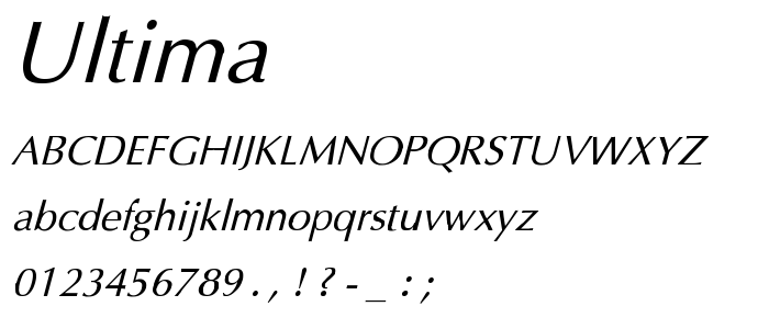 Ultima font