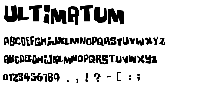 Ultimatum font