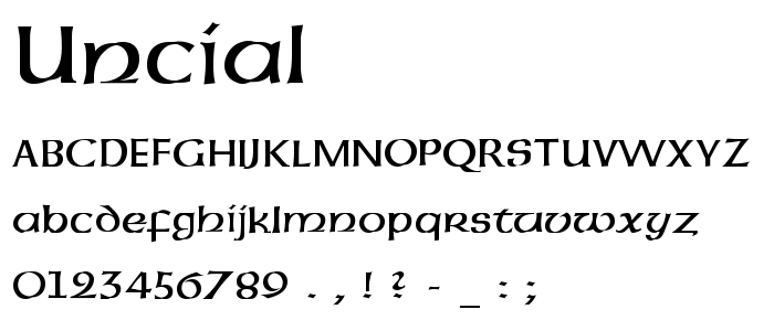 Uncial font