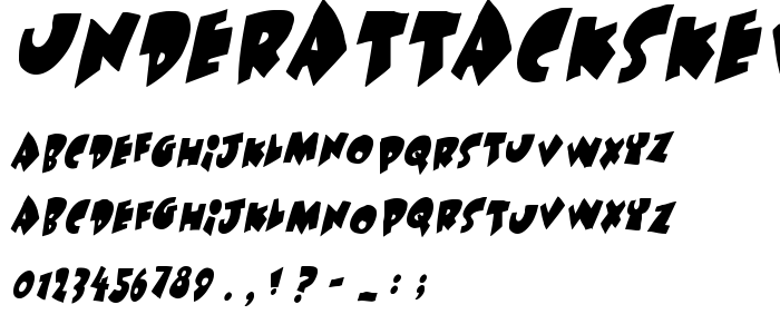 Underattackskew font