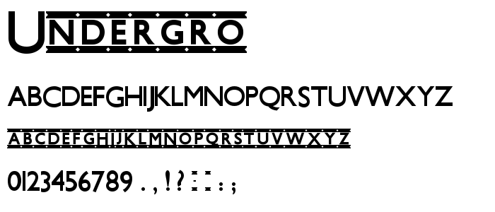 Undergro font