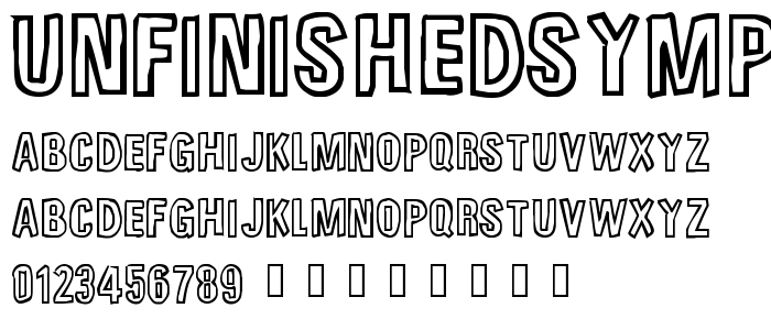 Unfinishedsympathy font