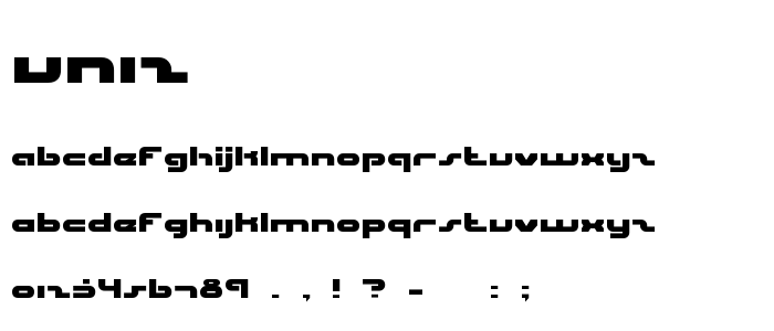 Uni2 font