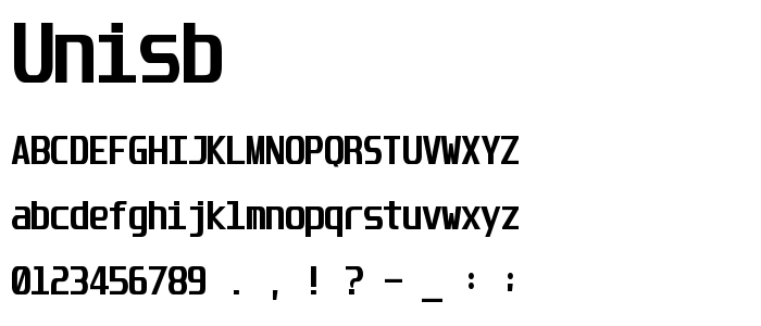 Unisb font