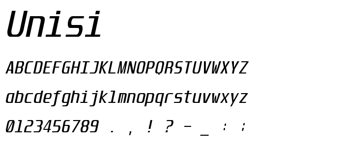 Unisi font