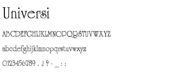 Universi font