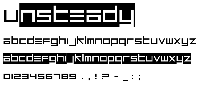 Unsteady font