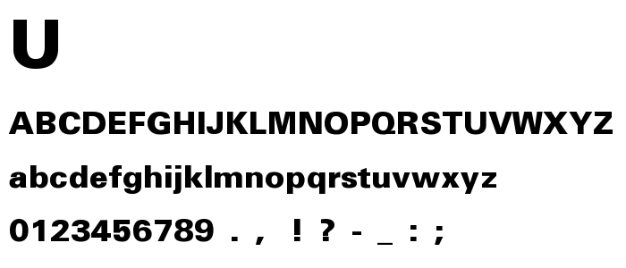 Unvrsblk font