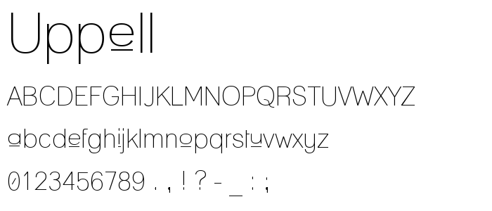 Uppell font