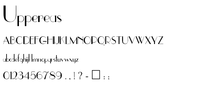 Uppereas font