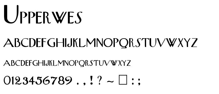 Upperwes font