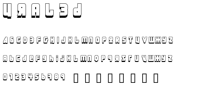 Ural3d font