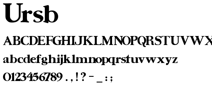 Ursb font