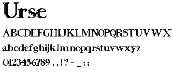 Urse font