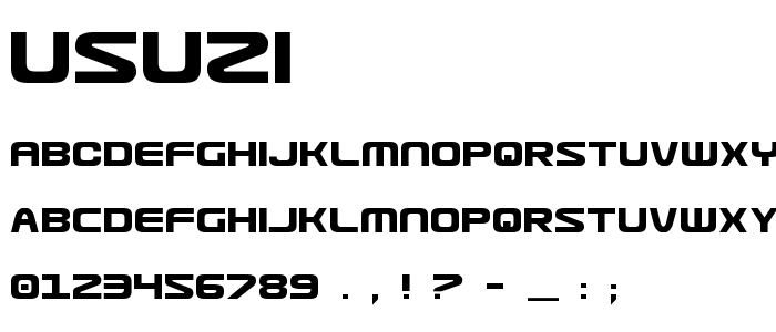 Usuzi font