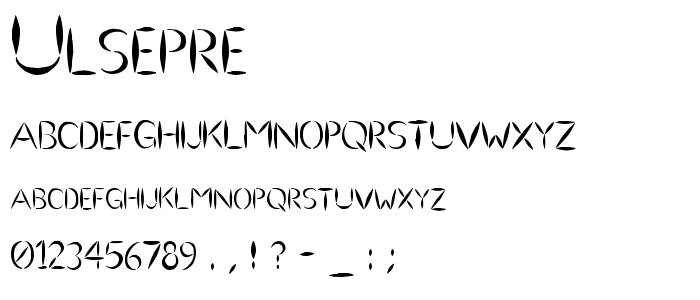 Ulsepre font