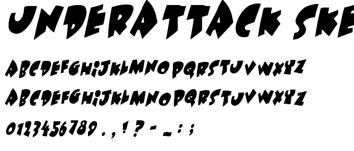 Underattack_Skew font