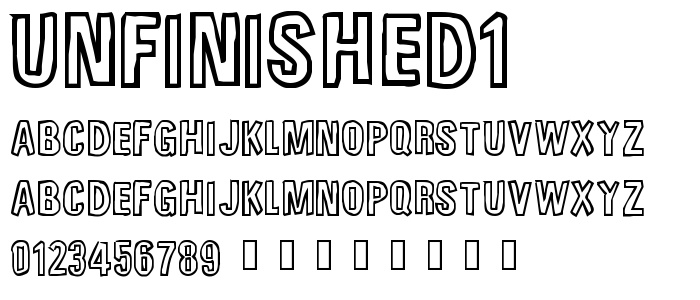 Unfinished1 font