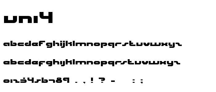 Uni4 font