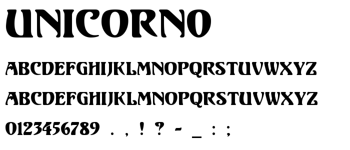Unicorn0 font
