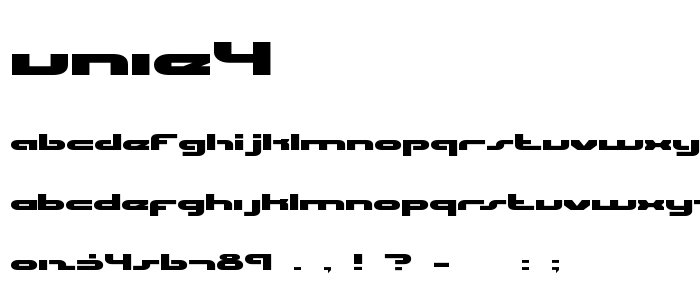 Unie4 font