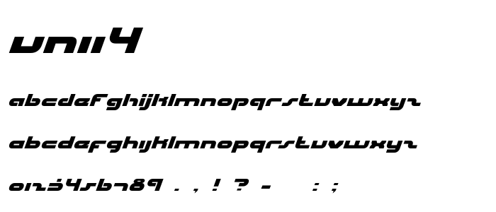 Unii4 font