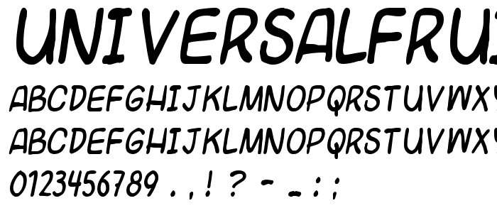 Universalfruitcake font
