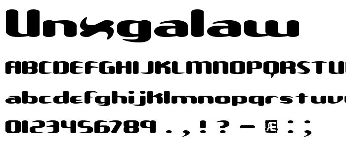 Unxgalaw font