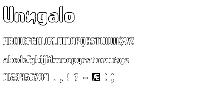 Unxgalo font