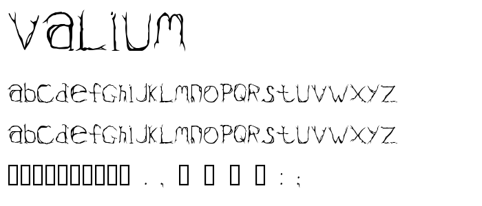 Valium font