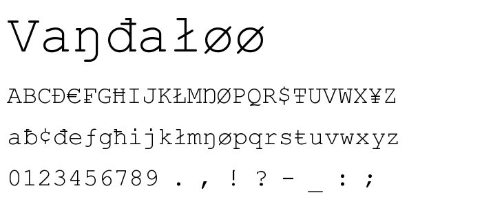 Vandaloo font