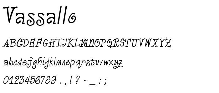 Vassallo font