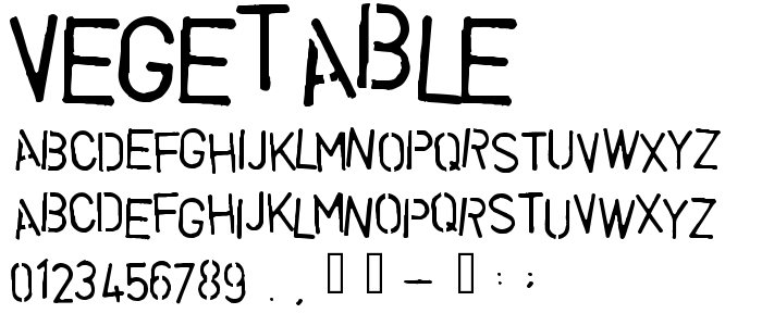 Vegetable font