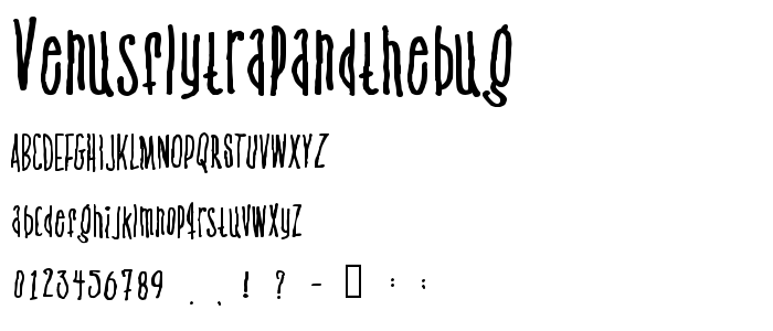 Venusflytrapandthebug font