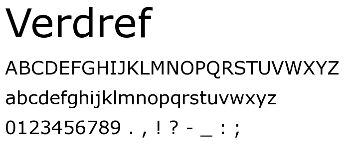 Verdref font