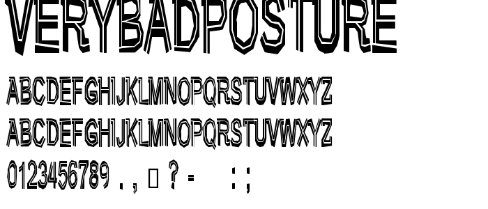 Verybadposture font