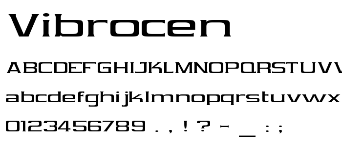 Vibrocen font