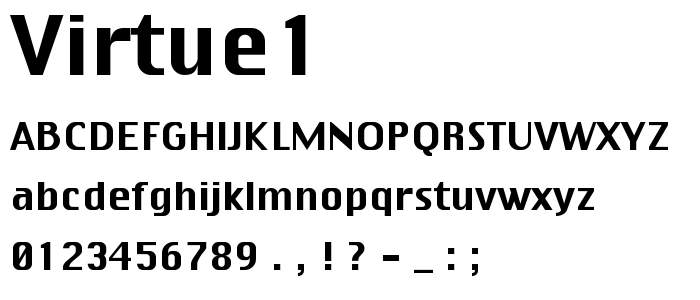 Virtue1 font