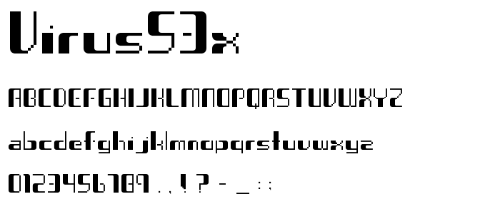 Virus53x font